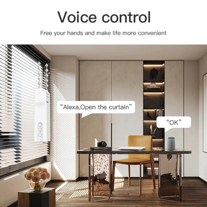 WiFi Tuya Smart Blind Motor Electric Roller Shutter Shadows App Control Curtain Opener & Closer Automatic Lifting System