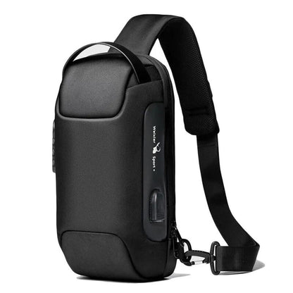 Men USB Crossbody Bag Waterproof Anti Theft Chest Pack With Code Lock And Charging Port 7