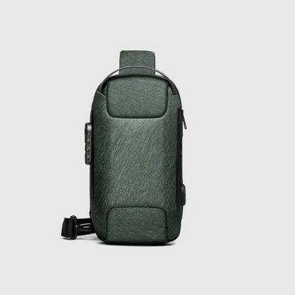 Men USB Crossbody Bag Waterproof Anti Theft Chest Pack With Code Lock And Charging Port 8
