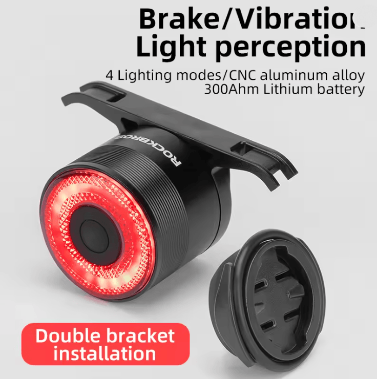 Smart Brake Bicycle Tail Light USB Rechargeable Waterproof Rear Light For Road And MTB Cycling 3