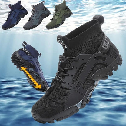 Mens Quick Dry Aqua Water Shoes Slip On Lightweight Sneakers