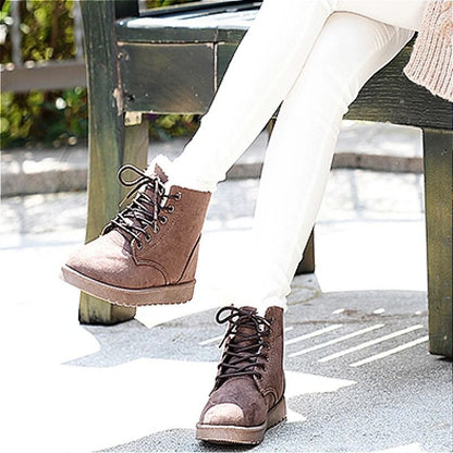 Womens Plush Velvet Winter Boots Cozy Round Toe Casual Footwear 6