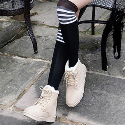 Womens Plush Velvet Winter Boots Cozy Round Toe Casual Footwear 7