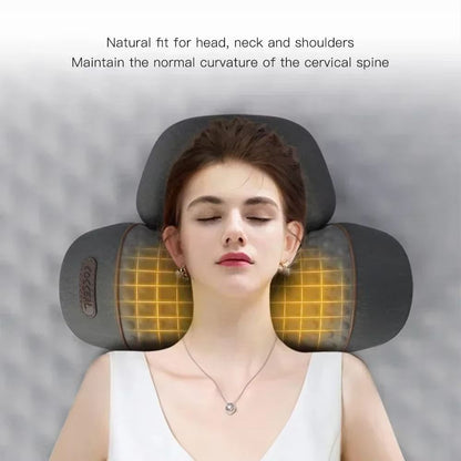 Okayso Electric Neck Massager Pillow With Heat Vibration  Cervical Traction 1
