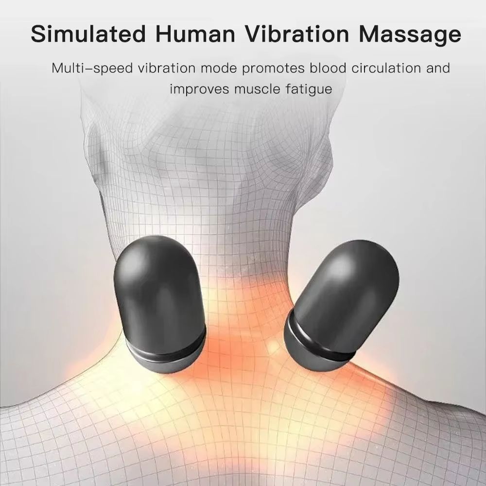 Okayso Electric Neck Massager Pillow With Heat Vibration  Cervical Traction 3
