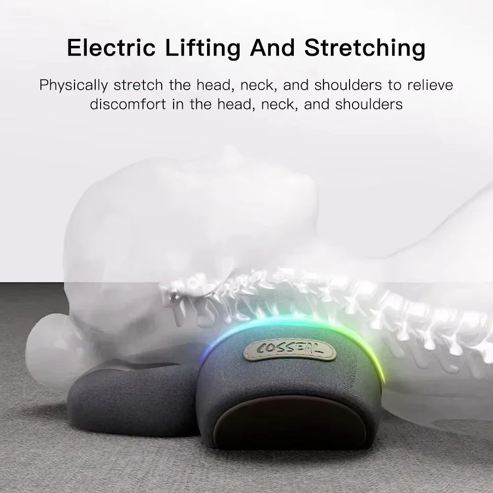 Okayso Electric Neck Massager Pillow With Heat Vibration  Cervical Traction 5