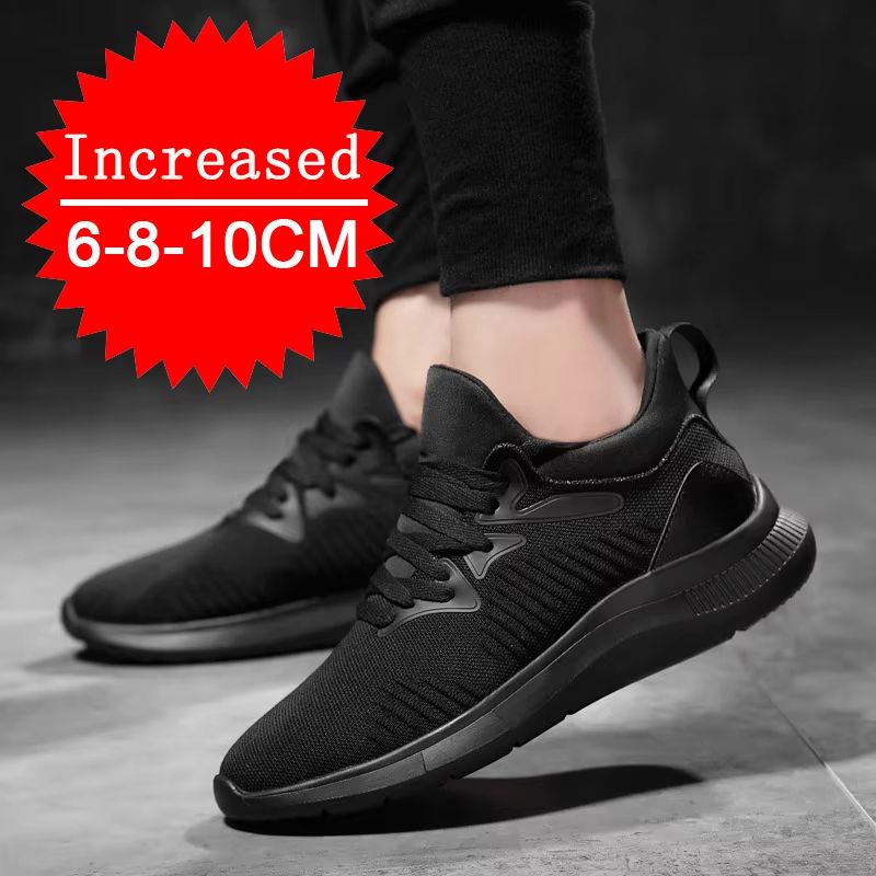 Men's Elevator Sneakers – Breathable Height Increasing Shoes with 6–10CM Boost