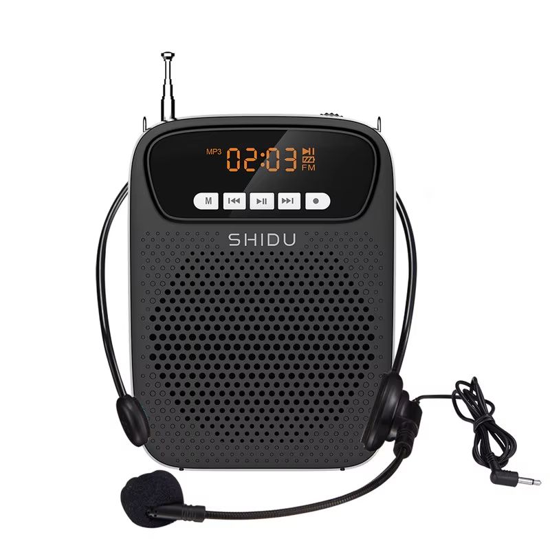 SHIDU 15W Portable Voice Amplifier With Wired Microphone Bluetooth Speaker  FM Radio 2