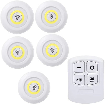 Dimmable LED Under Cabinet Lights With Remote  Battery Operated Closet  Wardrobe Lighting 11
