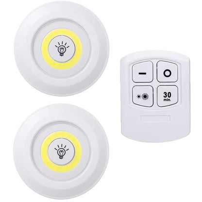 Dimmable LED Under Cabinet Lights With Remote  Battery Operated Closet  Wardrobe Lighting 8