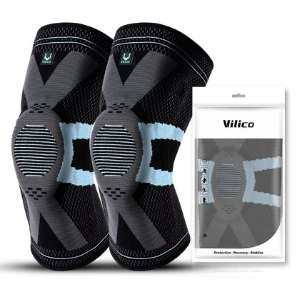 Fitness Knee Brace With Silicone Padding  Compression Support Sleeve For Sports And Joint Protectio 9