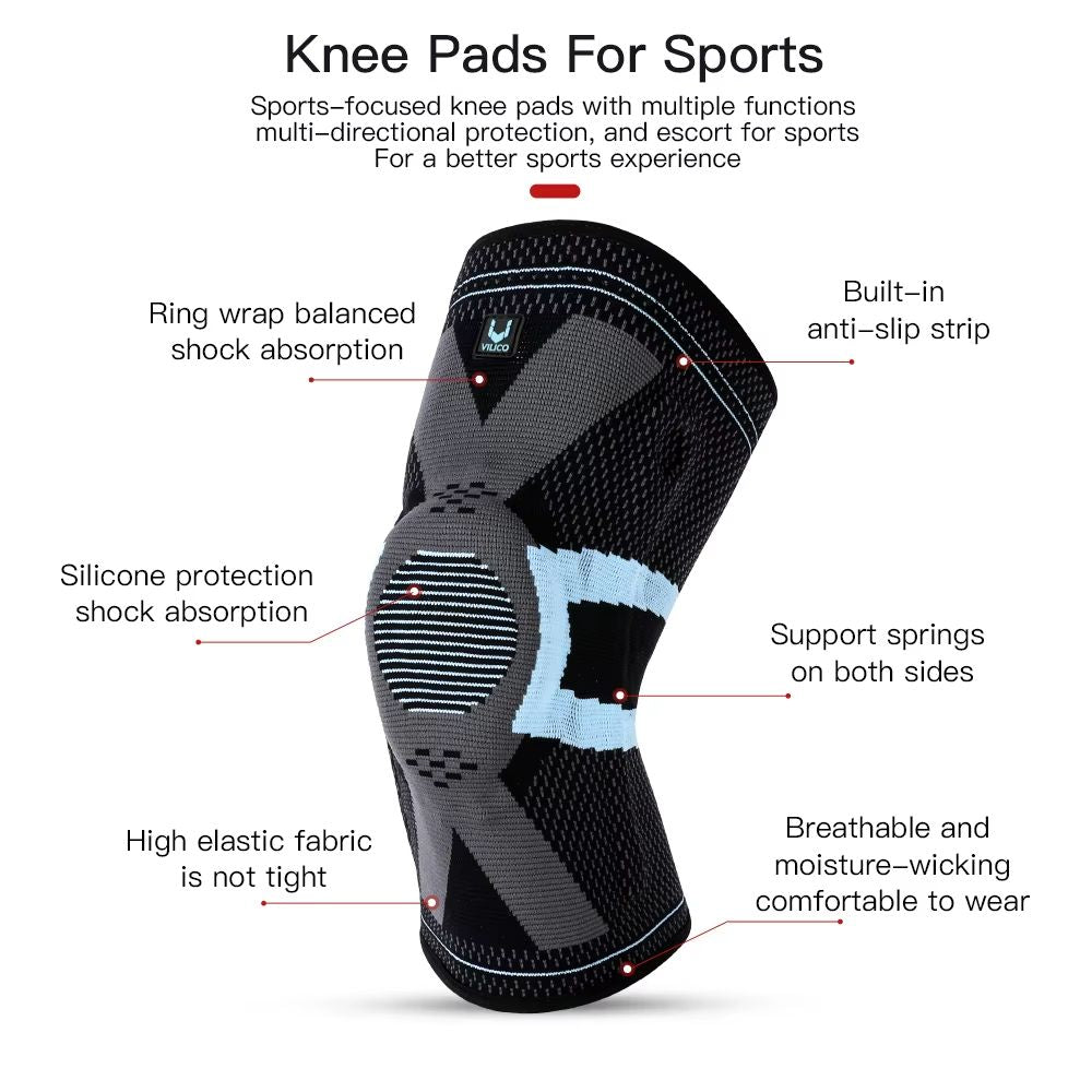 Fitness Knee Brace With Silicone Padding  Compression Support Sleeve For Sports And Joint Protectio 3