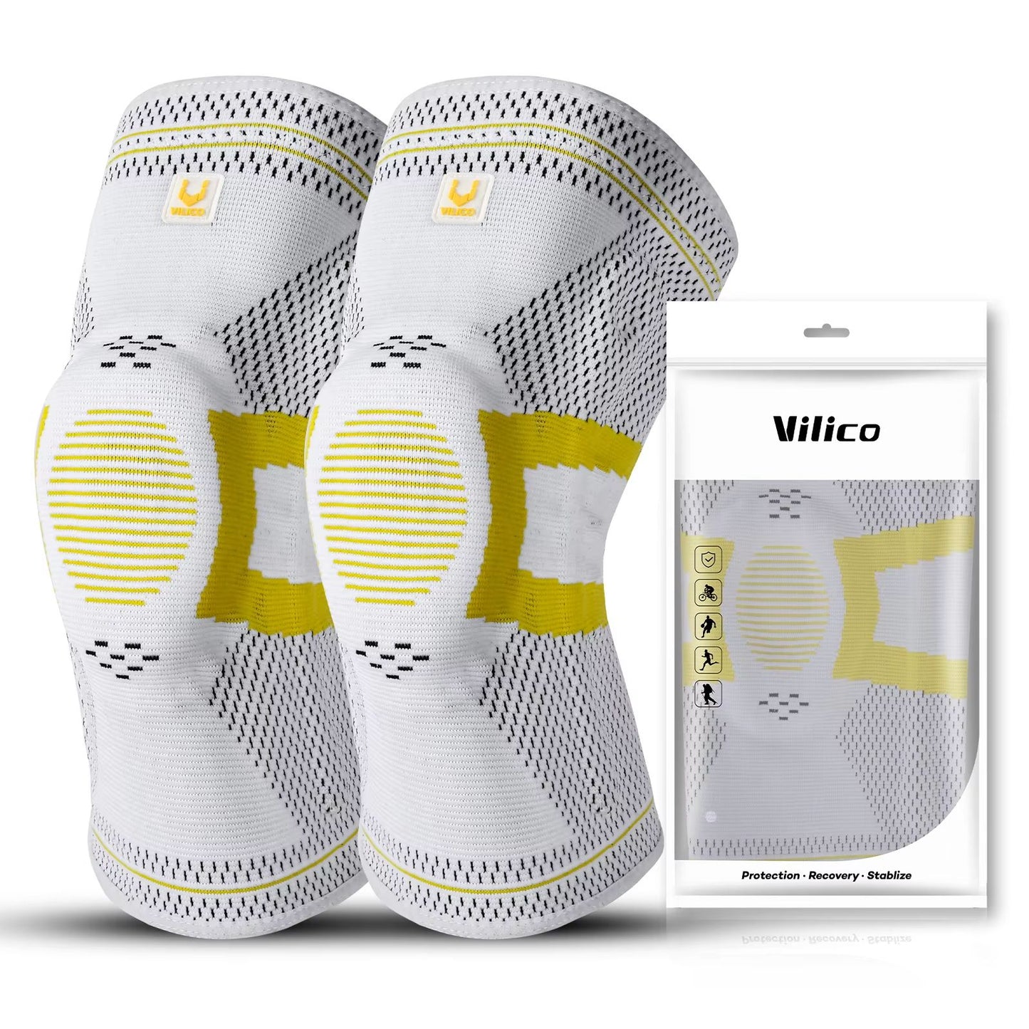 Fitness Knee Brace With Silicone Padding  Compression Support Sleeve For Sports And Joint Protectio 6