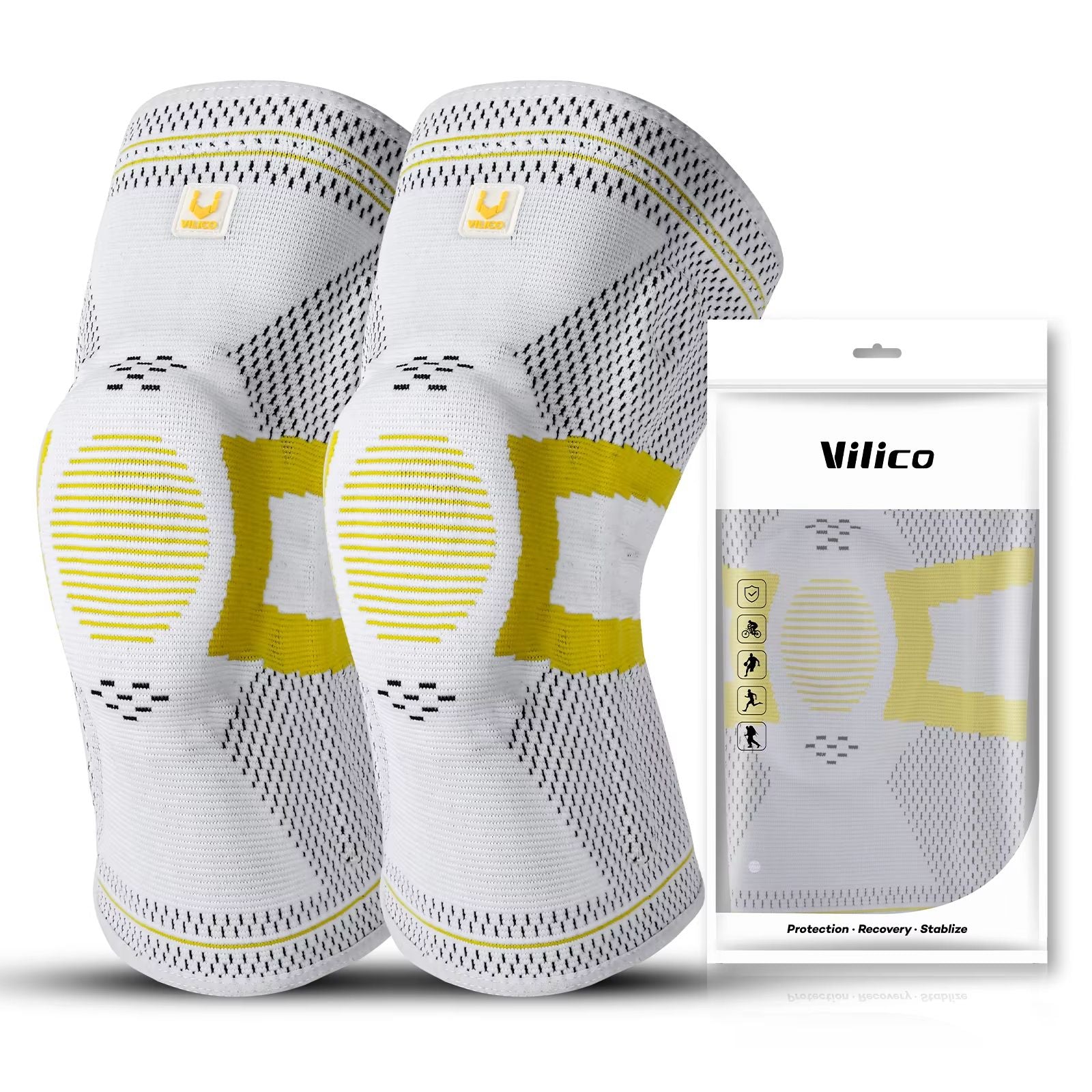 Fitness Knee Brace With Silicone Padding  Compression Support Sleeve For Sports And Joint Protectio 6