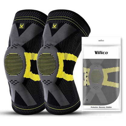 Fitness Knee Brace With Silicone Padding  Compression Support Sleeve For Sports And Joint Protectio 7