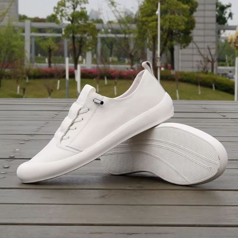 Mens Genuine Leather Loafers  Classic White Casual Shoes For Everyday Comfort 5