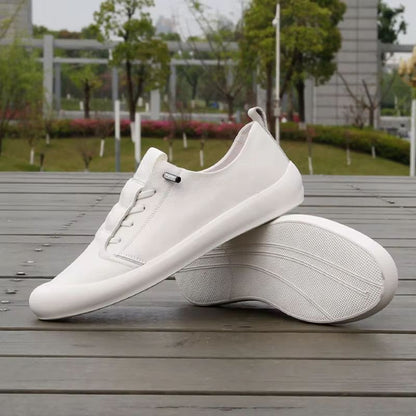 Mens Genuine Leather Loafers  Classic White Casual Shoes For Everyday Comfort 5
