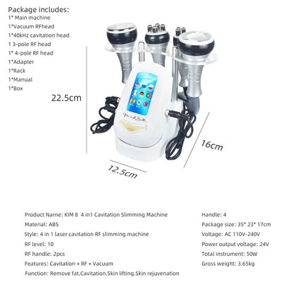 4 In 1 Cavitation Body Slimming Machine Beauty Massager With Vacuum Suction Skin Tightening And Fac 5