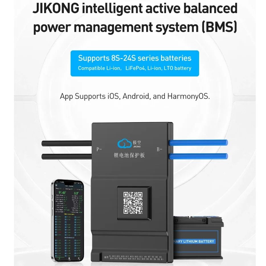 Smart Active Balance BMS Lifepo4 LiIon LTO Battery Management System 8S24S 60A600A 1