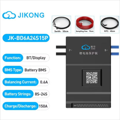 Smart Active Balance BMS Lifepo4 LiIon LTO Battery Management System 8S24S 60A600A 18