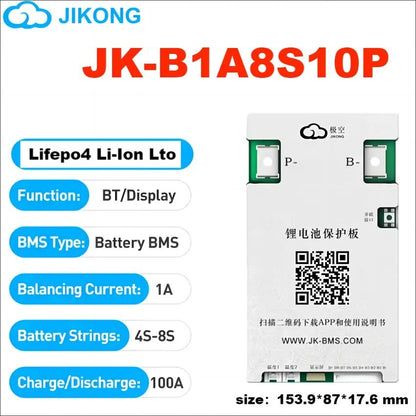 Smart Active Balance BMS Lifepo4 LiIon LTO Battery Management System 8S24S 60A600A 26