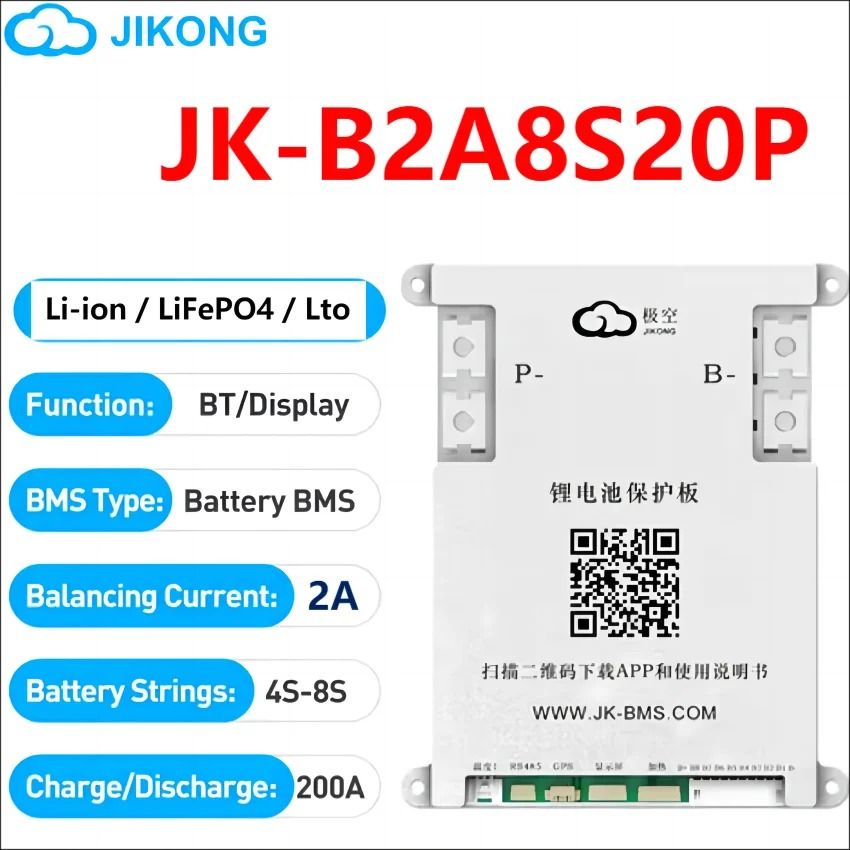 Smart Active Balance BMS Lifepo4 LiIon LTO Battery Management System 8S24S 60A600A 28
