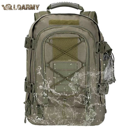 60L Tactical Backpack for Men – Expandable Military Hiking and Camping Rucksack