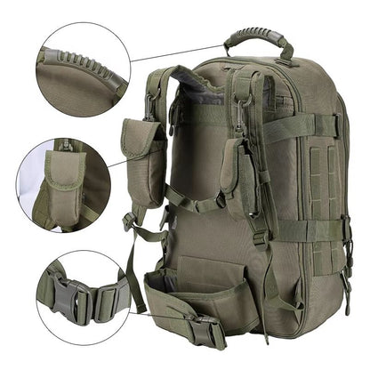 60L Tactical Backpack For Men  Expandable Military Hiking And Camping Rucksack 3