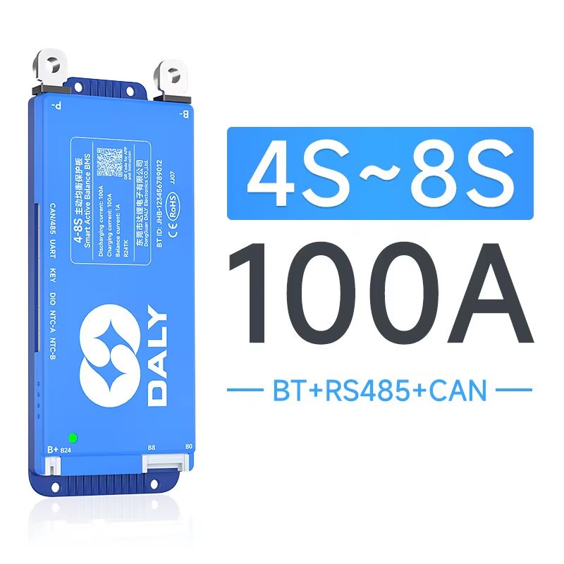 Daly 100 Smart BMS With Bluetooth  Advanced Battery Management System For LiFePO4 Liion  LTO Packs 8