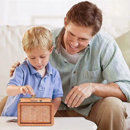 Wooden Euro Money Box With Saving Goals And Numbered Counter  Reusable Piggy Bank For Kids And Adul 4