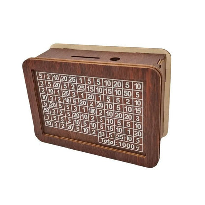 Wooden Euro Money Box With Saving Goals And Numbered Counter  Reusable Piggy Bank For Kids And Adul 8