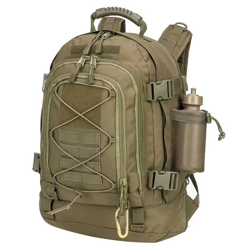 Extra Large 60L Tactical Backpack  WaterResistant Outdoor Hiking  Travel Pack With Laptop Compartme 8