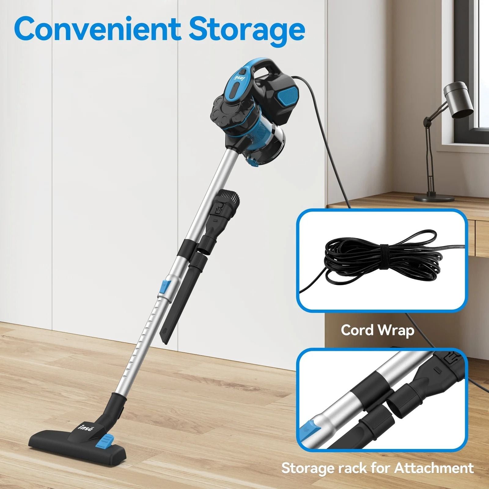 Corded Stick Vacuum Cleaner 18Kpa Suction 600W Motor Lightweight Handheld Vacuum For Pet Hair And H 5