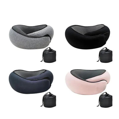 Memory Foam Neck Support Pillow with Head Cushion for Travel and Camping