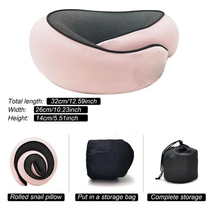 Memory Foam Neck Support Pillow With Head Cushion For Travel And Camping 6