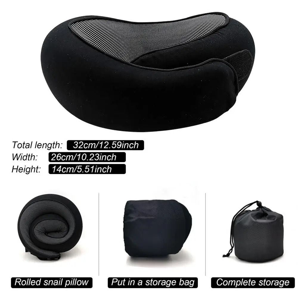 Memory Foam Neck Support Pillow With Head Cushion For Travel And Camping 7