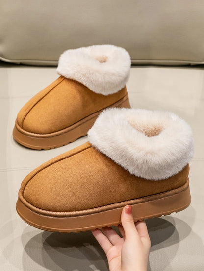 Fashion Snow Boots With Faux Fur Lining Warm Plush Winter Slippers For Men And Women 1
