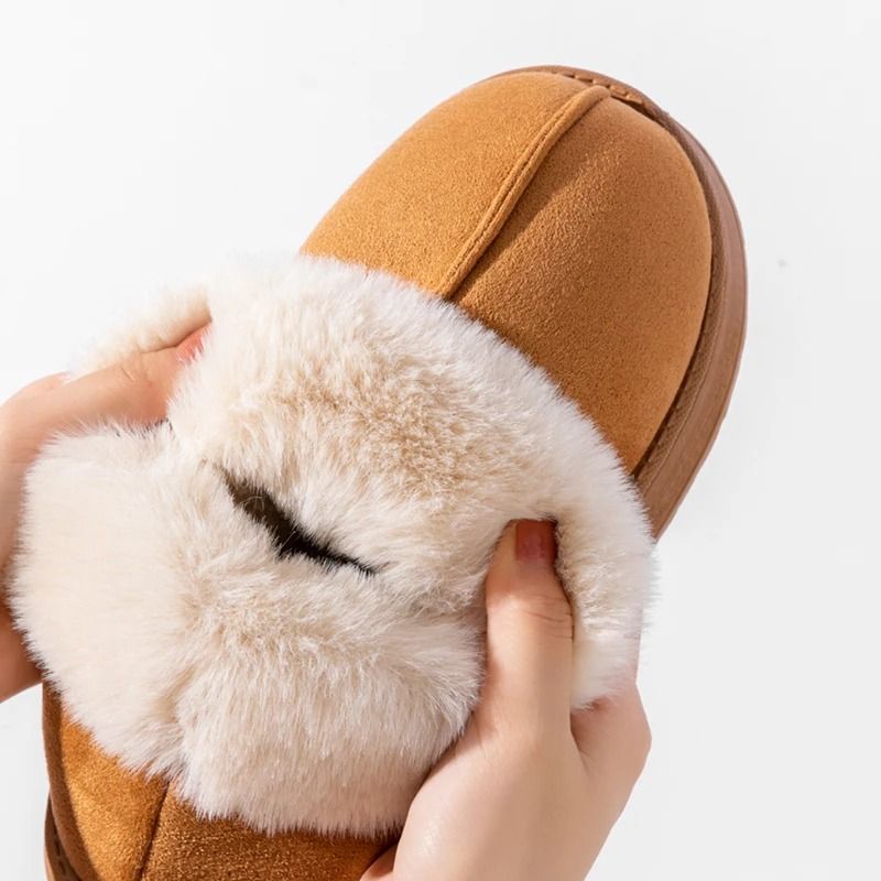 Fashion Snow Boots With Faux Fur Lining Warm Plush Winter Slippers For Men And Women 5