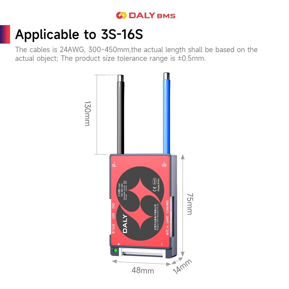 Daly Smart Lifepo4 BMS – Professional Lithium Battery Management System for 12V, 24V, 36V, 48V, and 72V Packs