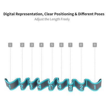 Elastic Yoga Stretching Strap With Loops For Flexibility And Balance 2