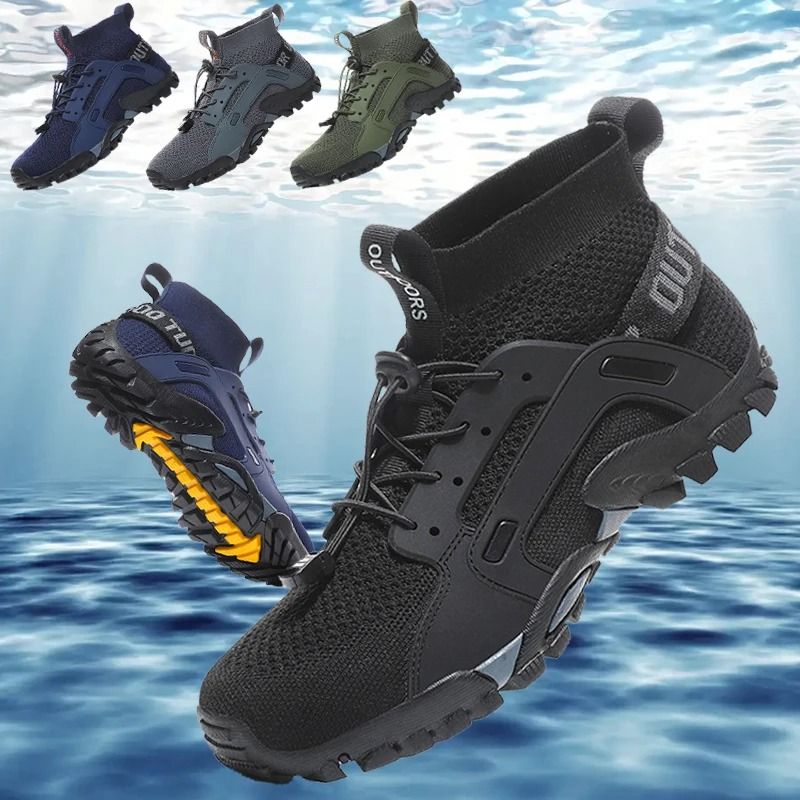 Men Quick Dry Aqua Shoes With Anti Slip Sole For Water Sports And Hiking 1