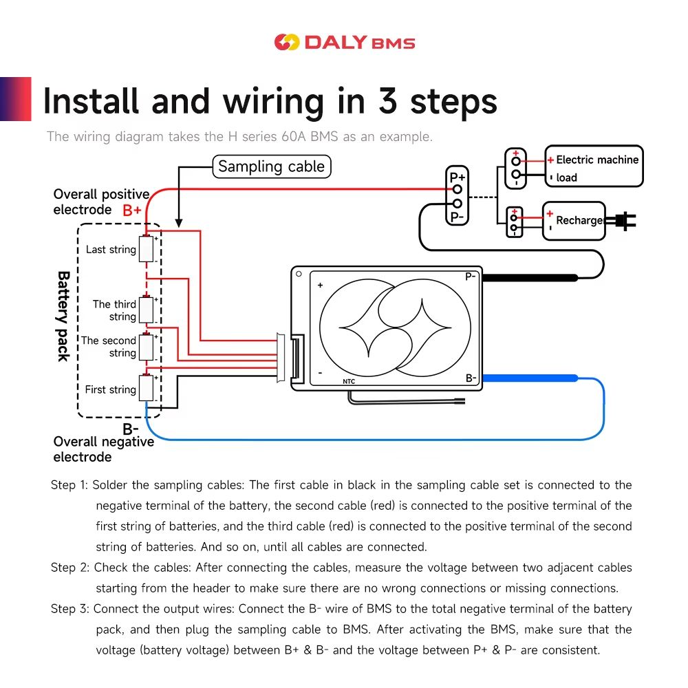 Daly BMS 10S 36V  Smart Lithium Battery Management System For 24V 36V And 48V Liion  Lifepo4 Packs 3