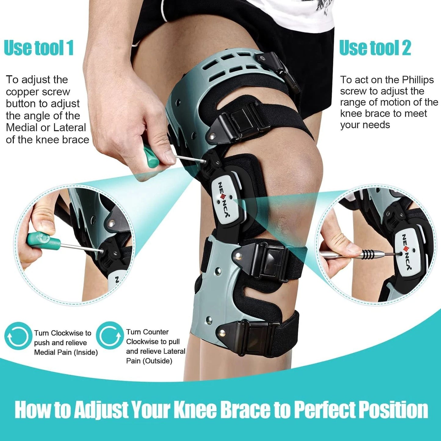 Medical Grade Knee Brace With Adjustable ROM Support For Arthritis And Injury Recovery 2