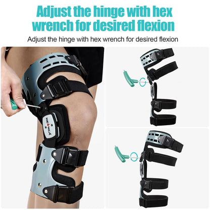 Medical Grade Knee Brace With Adjustable ROM Support For Arthritis And Injury Recovery 4