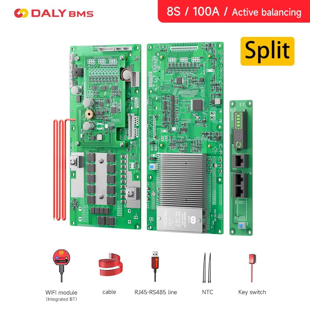 Daly Smart Inverter BMS  LiFePO4 Battery Management System With Active Balancer For 24V  48V Energy 12