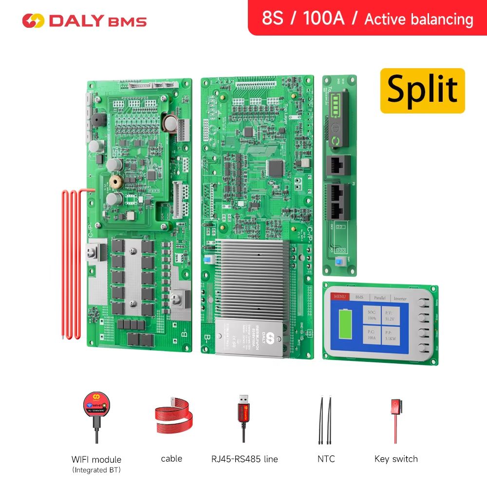Daly Smart Inverter BMS  LiFePO4 Battery Management System With Active Balancer For 24V  48V Energy 16