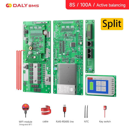 Daly Smart Inverter BMS  LiFePO4 Battery Management System With Active Balancer For 24V  48V Energy 16