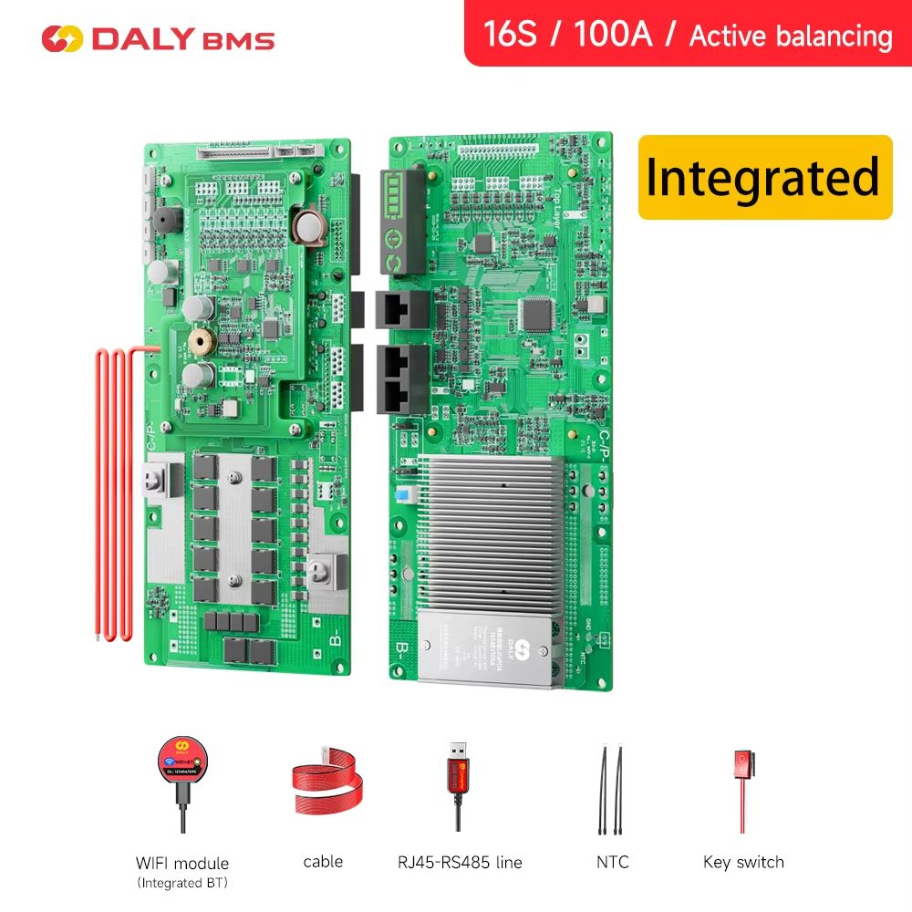 Daly Smart Inverter BMS  LiFePO4 Battery Management System With Active Balancer For 24V  48V Energy 8