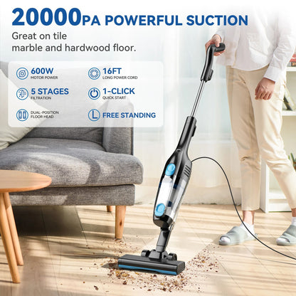 Corded Vacuum Cleaner With Powerful Suction And Long Cord For Car And Home Cleaning 2
