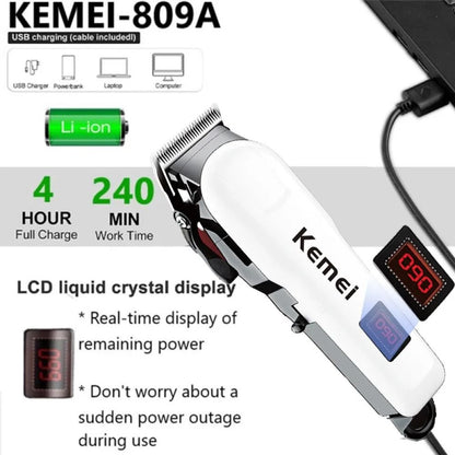 Professional Rechargeable Hair Clipper With LED Display And Multiple Comb Attachments 3